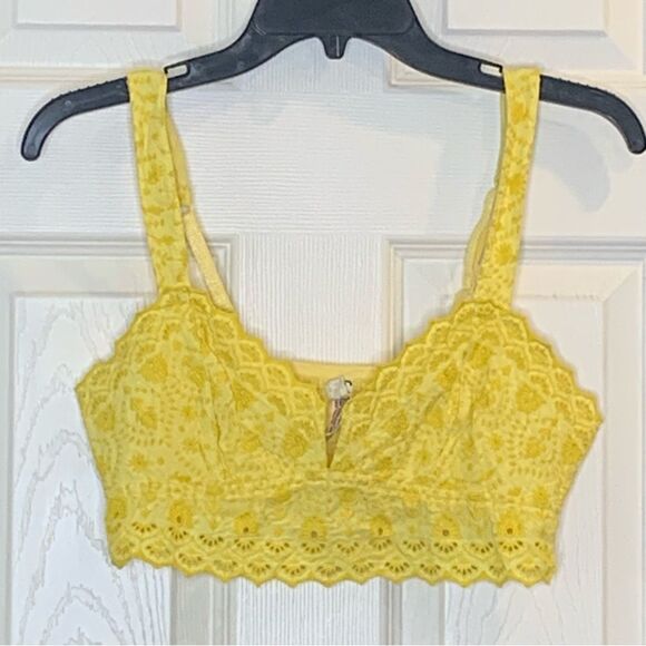 Free People Ezra Bralette Daffodil Combo Size Medium Yellow - Picture 10 of 11